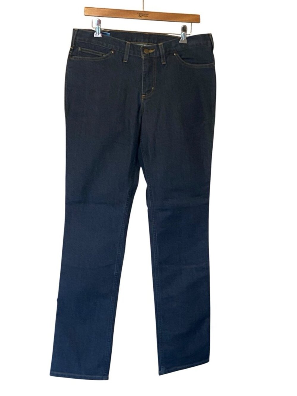 Carhartt Women's Relaxed Fit Jeans Size 10 Dark Wash NWT 34x34 Work Denim